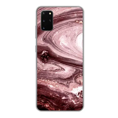 Produktbild von MuchoWow® Handyhülle Schutzhülle Hülle für Samsung Galaxy S20 Plus Marmor - Gold - Rosa Silikon Softcase Handy Hülle - Hartschale