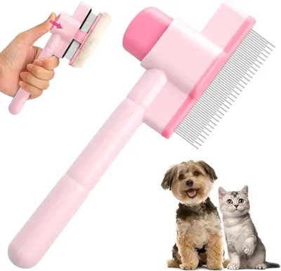 Productafbeelding van Zelfreinigende Borstel voor Katten en Honden - Effectieve Verwijdering van Dode Haren en Massage