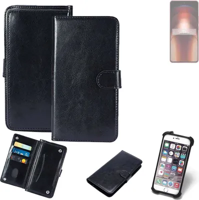Produktbild von K-S-Trade 360° Hülle kompatibel mit Vivo iQOO Neo9s Pro schwarz Kunstleder Case BookCase WalletCase Kunstlederederhülle Handyhülle, Rundumschutz