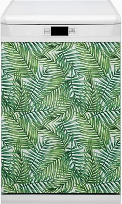 Produktbild von Magnet Folie für Geschirrspüler Magnete  Geschirrspüle Magnet für Spülmaschine 45x80 cm Nachbildung - Exotische Blätter