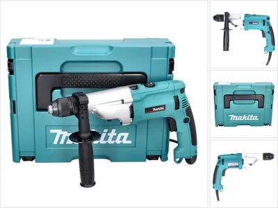 Obrázek produktu pro Makita HP2071J, Rychloupínací, Černá, Modrá, Stříbrná, 1,3 cm, 2900 ot/min, 4 cm, 1,6 cm
