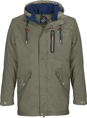 Produktbild von Dry Fashion Herren Regenjacke Bergen - Herrenjacke Regenmantel Männer Jacke Gefüttert Winddicht Wasserdicht in Oliv Größe M