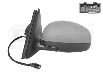 Immagine prodotto di Specchio esterno sinistro Van Wezel per Skoda Roomster