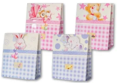 Produktbild von Torebka ozdobna laminowana PL-20 średnia z kartką