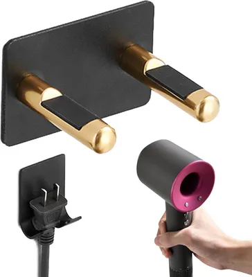 Produktbild von Haartrockner Halterung kompatibel mit Dyson Universal Wandhalterung Halter, selbstklebender Kabelsteckerhalter