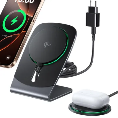 Obrázek produktu pro Indukční nabíjecí stanice INIU pro iPhone, 15W, Qi2, magnetické připojení kabelu