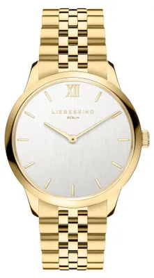 Produktbild von Liebeskind Berlin LT-0276-MQ Damen-Armbanduhr, Gold-Gehäuse, Metall-Armband