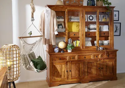Produktbild von MASSIVMOEBEL24 Buffet Akazie 204x50x220 honig lackiert OXFORD #0340