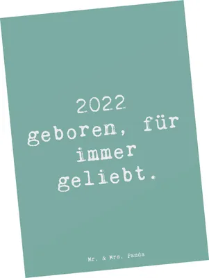 Produktbild von Mr. & Mrs. Panda Grußkarte Spruch 2022 Geburtstag Lieblingskind - Meeresbrise - Geschenk, unvergesslicher, Postkarten, Geburtstagsgeschenk, besondere Verbindung, Jahrgang