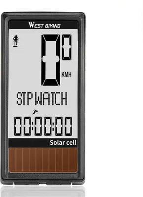 Produktbild von Solarzelle 5 Sprachen Drahtlose Fahrradcomputer Auto EIN / AUS Radfahren Tacho Kilometerz?hler Wasserdichte Hintergrundbeleuchtung Fahrr?der Stoppuhr