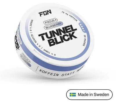 Produktbild von FGN TUNNELBLICK – Koffein Energy Pouches, Geschmack:FOCUS Blueberry