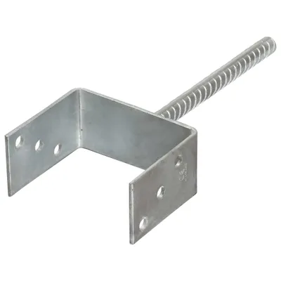 Produktbild von vidaXL Pfostenträger 6 Stk. Silbern 12×6×30 cm Verzinkter Stahl