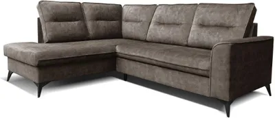 Produktbild von Robin Camel Ecksofa mit Schlaffunktion Bettkasten 5 Abnehmbare Rückenkissen Sofa L-Form Schlafsofa Freistehende Eckcouch Schlafcouch Wohnzimmermöbel Wohnlandschaft Grau Beige Links