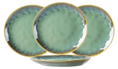 Produktbild von Dessertteller Set von 4 - Keramik - Flache Teller - 28 cm - Stilvolles Design