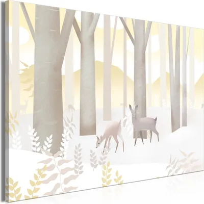 Produktbild von Italienischer Leinwand Leinwandbild - Fairy-Tale Forest (1 Part) Vertical - Third Variant 30x20 cm Für Kinder e-A-10002-b-c