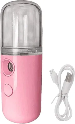 Produktbild von Famanu Gesichtsdampfer - Hauthydrator - Tragbares Design - 30ml Reservoir - Blau/Rosa