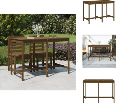 Produktbild von vidaXL Gartentisch Honigbraun 159,5x82,5x110 cm Massivholz Kiefer -  Gartentische