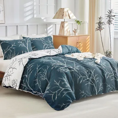 Zdjęcie produktu dla Omgoods - Komplet pościeli z kołdrą i poszewkami na poduszki, 200x200 cm