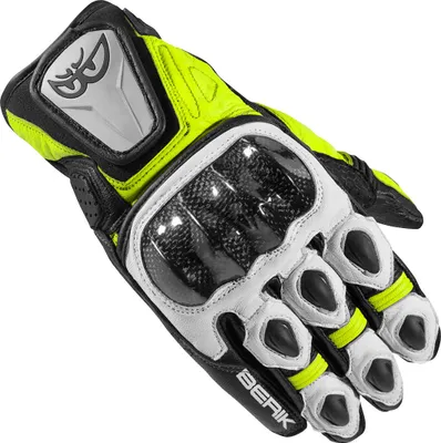 Produktbild von Berik Namib Motorradhandschuhe, schwarz/weiß/neon-gelb, XS