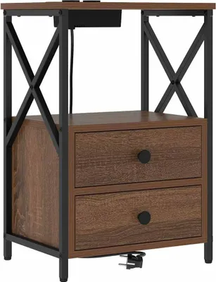 Obrázek produktu pro Noční skříňka Hnědý dub 40 x 31 x 60 cm kompozitní dřevo