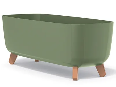 Produktbild von nabbi Kunststoff-Pflanzgefäß auf Beinen DGCL600 58 cm - grün