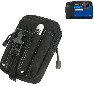 Produktbild von K-S-Trade Holster Kamera-Tasche kompatibel mit Panasonic Lumix DC-FT7  Gürtel-Tasche mit Extrafächer schwarz 1x