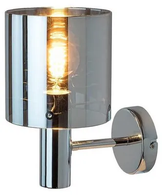 Zdjęcie produktu dla Kinkiet nowoczesny Donati chromowany szkło dymne 1xE27x60W metal wym:25x15x21cm IP20 Rabalux