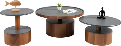 Image de Table d'appoint Table basse Table de salon Table de canapé Élégant Moderne 3 pièces