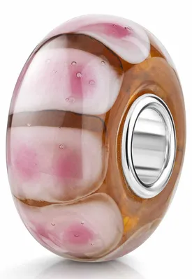 Produktbild von MATERIA by Matthias Wagner Glas Bead rosa orange für Beads Armband 527