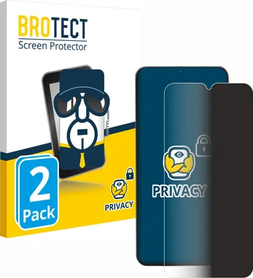 Produktbild von 2x BROTECT Sichtschutzfolie für Doogee N55 Anti-Spy Privacy Sichtschutz Blickschutz Folie Blaulicht-Schutz