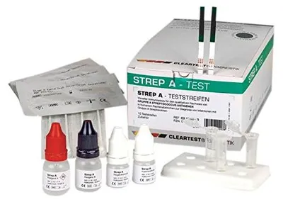 Zdjęcie produktu dla Paski testowe Cleartest Strep A Opakowanie: 25 pasków testowych | Opakowanie (25 testów)