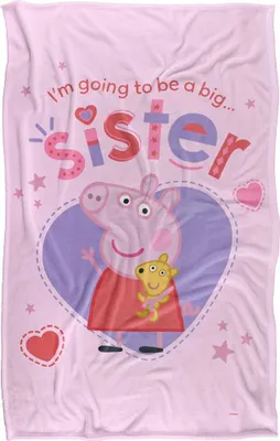 Imagen del producto de Peppa Pig - Manta "Hermana Mayor" TV19290 (Talla única) (Blanca)