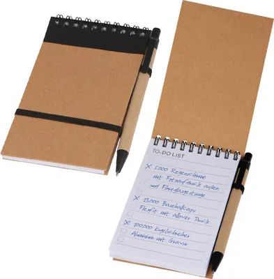 Produktbild von Schreibset / Kugelschreiber und Spiral-Notizbuch mit "To do Liste" / ca. DIN A6