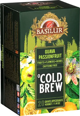 Obrázek produktu pro BASILUR Ovocný čaj bez kofeinu s ibiškem, šípkem, listy guavy a stévií 20x2g