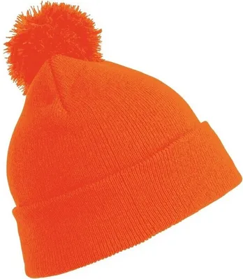 Image de Result Winter Essentials Junior Bommel Beanie RW7250 (taille unique) (orange fluo)