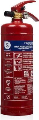 Produktbild von Smartwares Feuerlöscher FEX-15120 BB2 2 kg für ABC Brände mit Halterung Manometer