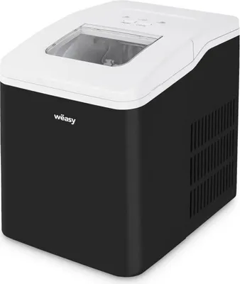 Image de Machine à glaçons WEASY KW12, Jusqu'à 12 kg par jour, 7 à 12 minutes de production, Réservoir 2,2 L, Noir