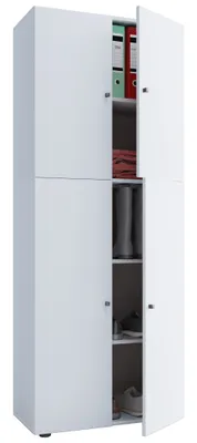 Produktbild von VCM Holz Kleiderschrank | Schrank mit 5 Fächern und Drehtüren | Maße ca. B. 70 x H. 184 x T. 40 cm – Lona