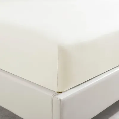 Immagine prodotto di Lenzuolo di raso 120x200x30 cm con elastico, bianco, qualità polacca