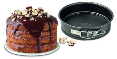 Immagine prodotto di Teglia Dr. Oetker Ø 16 cm, tortiera piccola con base piatta, teglia rotonda in acciaio con rivestimento antiaderente (colore: nero)