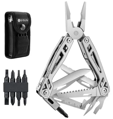 Produktbild von Multifunktionszange Multitool Zange - 21 in 1 - Drahtschneider und Dosenöffner - Edelstahl 3Cr13
