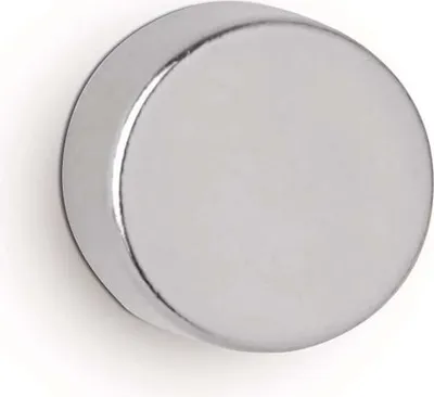 Produktbild von MAUL Magnet rund 10 Stück 2,4 kg Stahl Metall Neodym magnetisch Ø 0.8 x 0.5 cm silber
