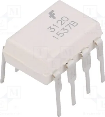 Produktbild von 1x Optokoppler 5kV DIP8 THT Kanäle: 1 35kV/μs FOD3120 Optokoppler - ausgang