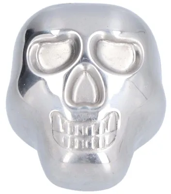 Produktbild von Totenkopfförmiger Eiswürfel aus Edelstahl, wiederverwendbarer Whisky- und Weinstein für Bar, Küche und Haushalt