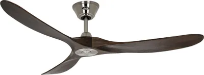 Immagine prodotto di Ventilatore da soffitto a risparmio energetico con telecomando Eco Genuino 152 cm Cromo opaco / Noce