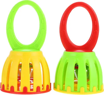 Produktbild von handglocke baby rassel set 2er, schlitten klingel spielzeug, kinder handrassel mit licht, musikalisches frühförderungsspielzeug