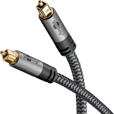 Obrázek produktu pro Goobay 65307, Toslink, Samec, Toslink, Samec, 5 m, Černá, Stříbrná