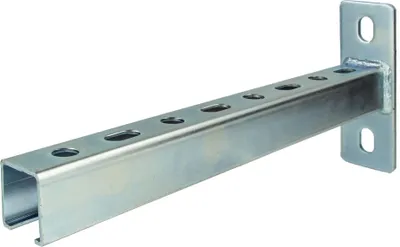 Produktbild von tecuro Schienenkonsole Typ 28/30 x 500 mm x 2,00 mm. Stahl verzinkt C/U-Profil