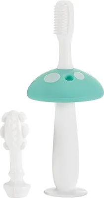Immagine prodotto di reer BabyCare Zahnputz-Trainer, 2-tlg., Zahnpflege, Lernzahnbürste, Zahnbürste, Baby, 79253