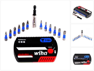Zdjęcie produktu dla Wiha 41824, 14 szt., Phillips, Pozidriv, Torx, PH 1, PH 2, PH 3, PZ 2, T10, T15, T20, T25, T30, T40, 150 g